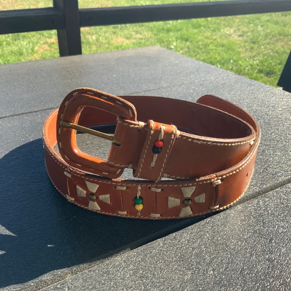 Western Omega Leather Belt M